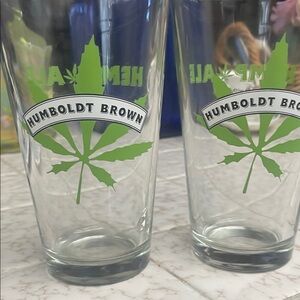 Green Leaf Hemp Ale Pint Glass Set